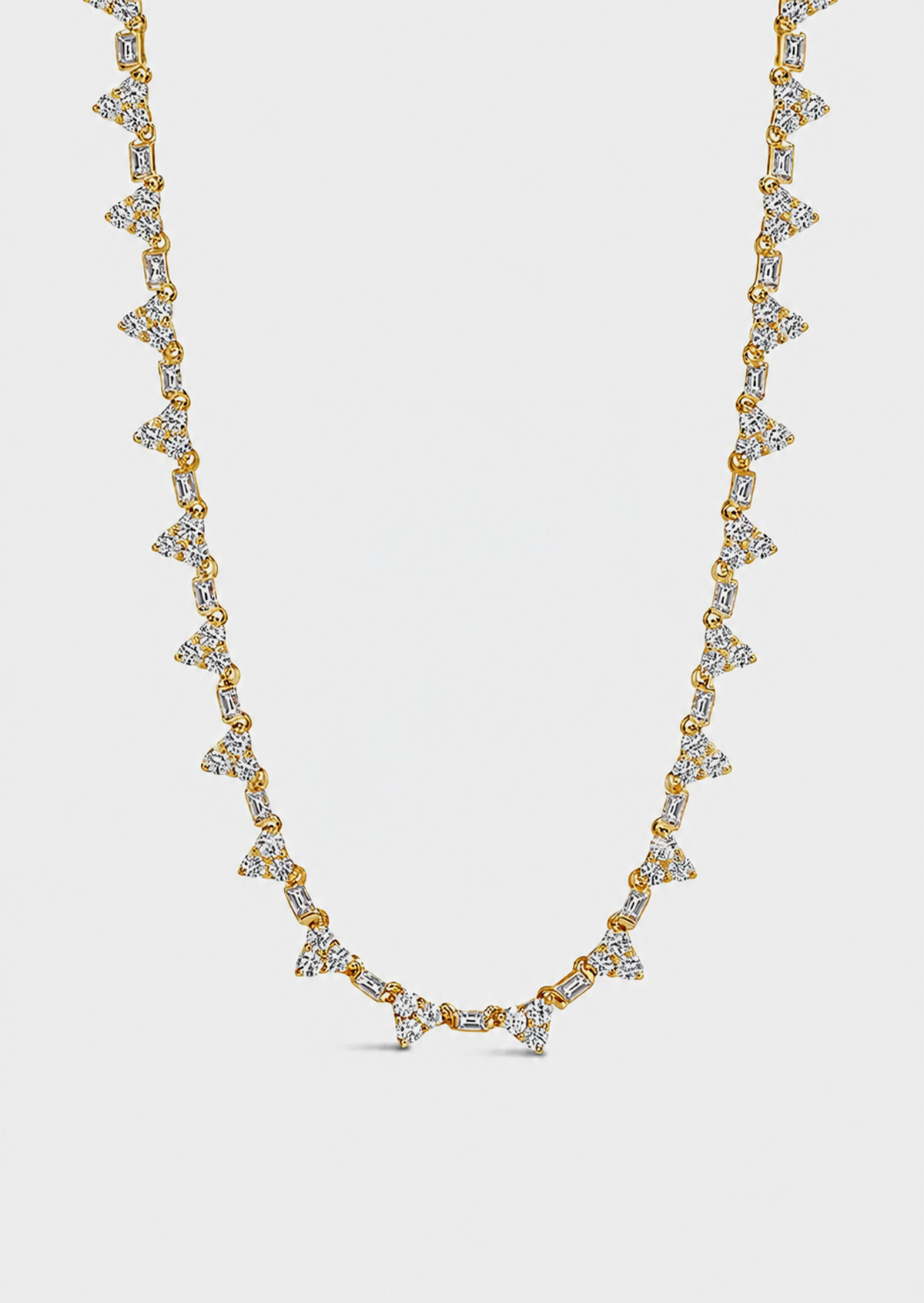 Pyramid Tennis Necklace