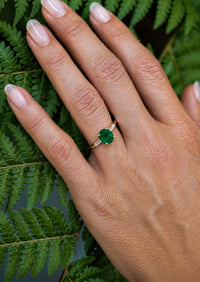 Emerald Solitaire Ring