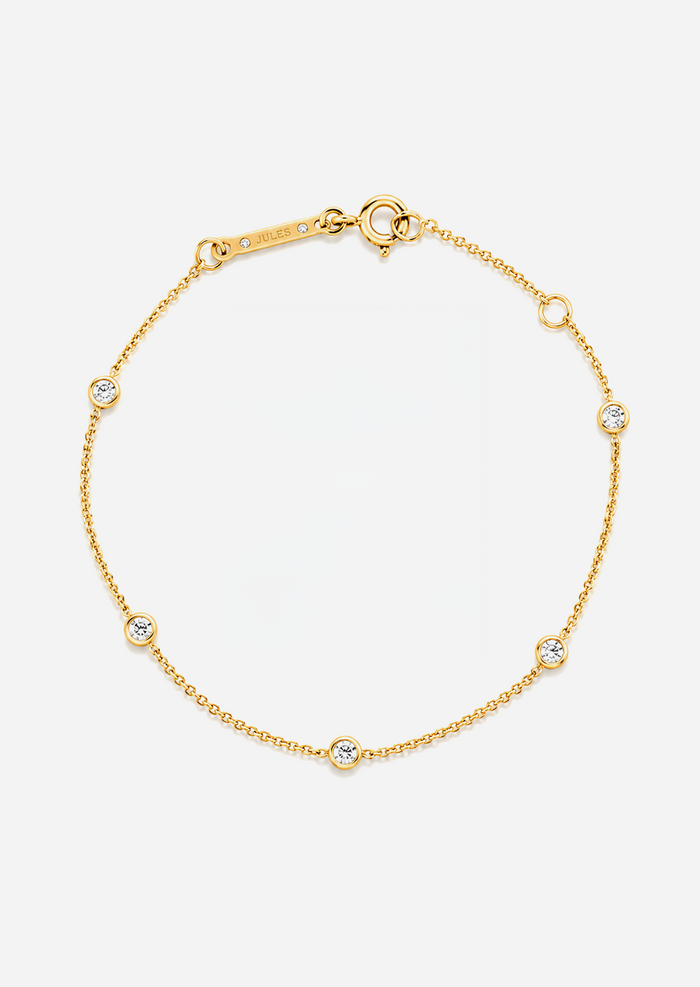 Sacred 5 Diamond Station Bracelet