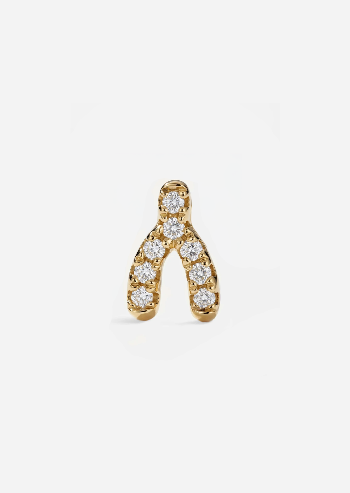 Wishbone Threaded Flat Back Earring