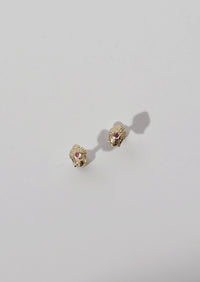 Third Eye Buddha Threaded Flat Back Earring | Single