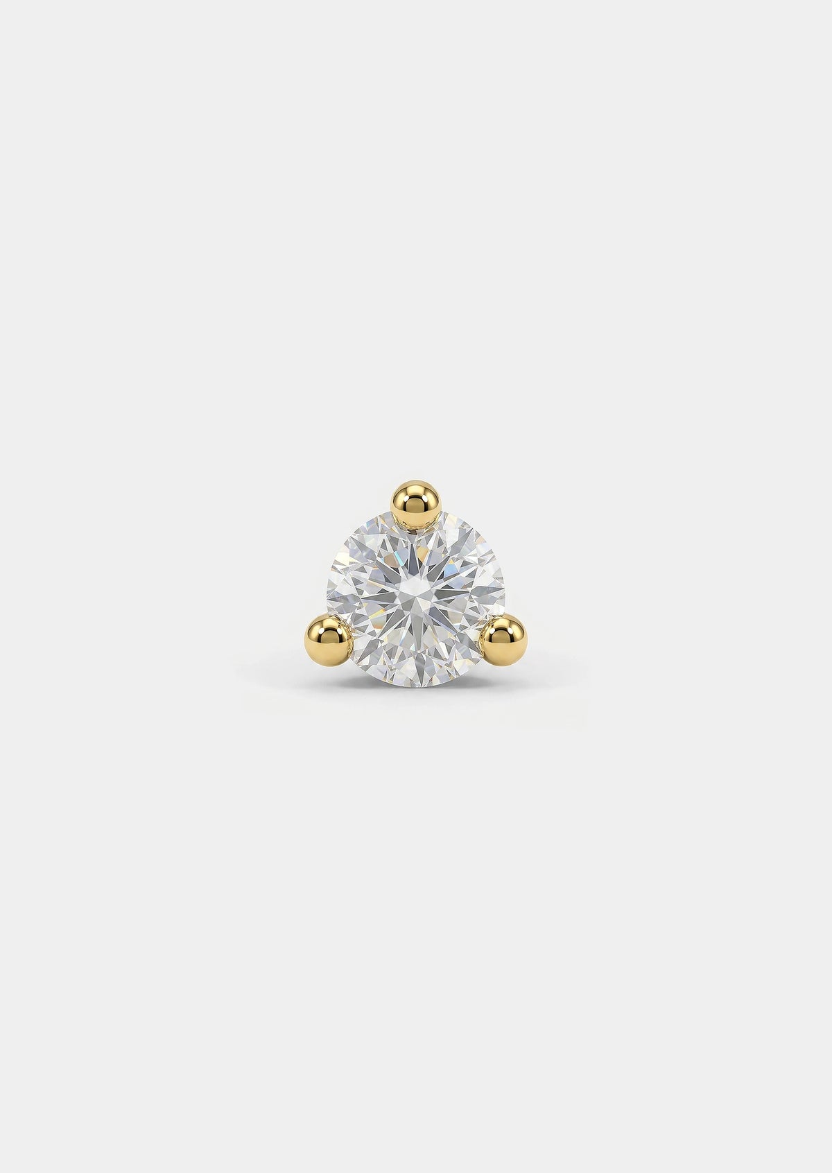 1.5mm Round Diamond Threaded Flat Back Earring