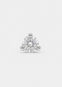 2mm Diamond Threaded Flat Back Earring