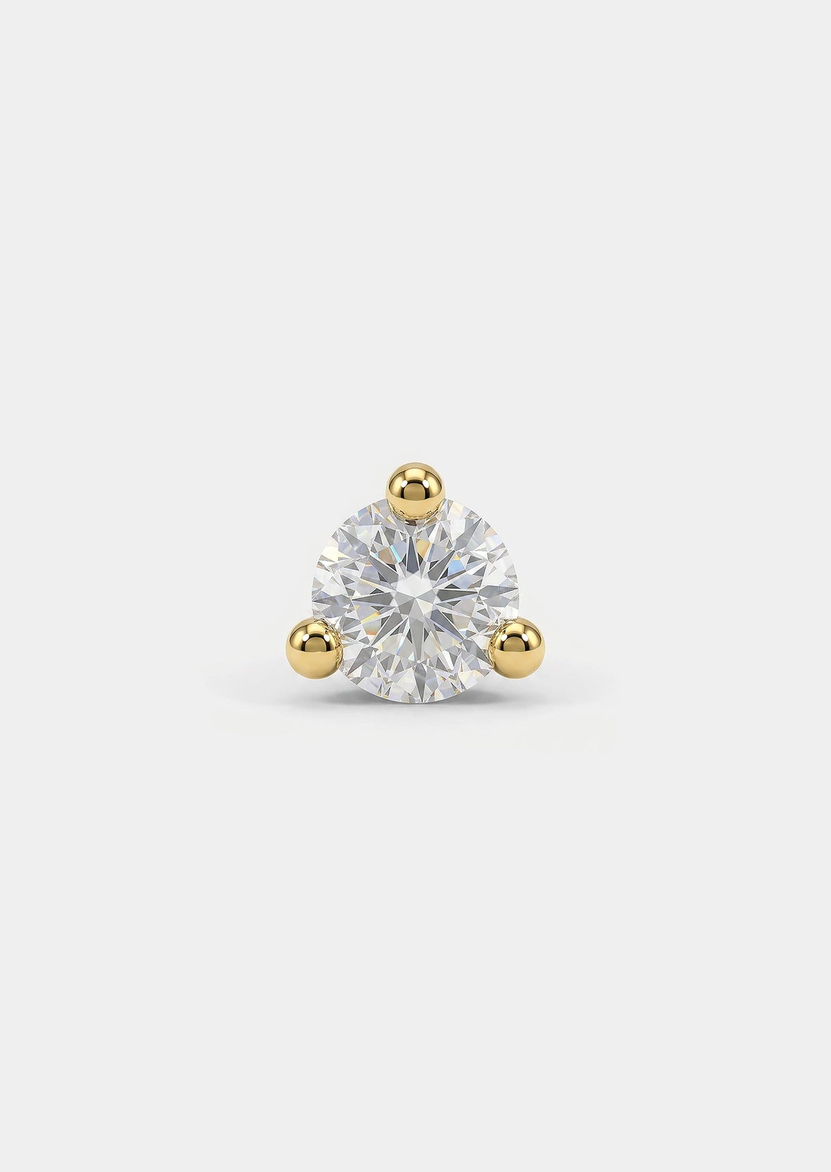 2mm Diamond Threaded Flat Back Earring