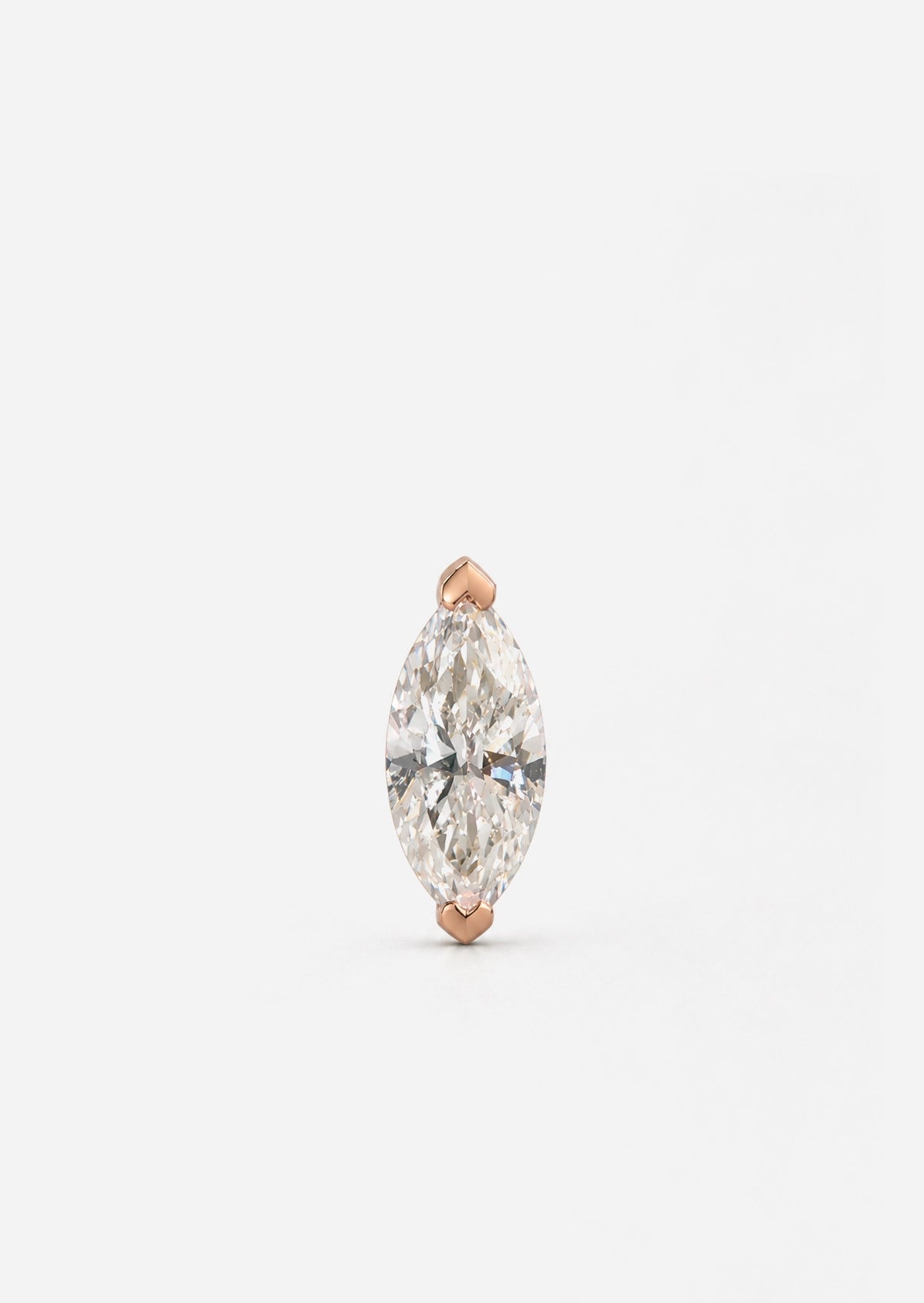 6mm Marquise Diamond Threaded Flat Back Earring
