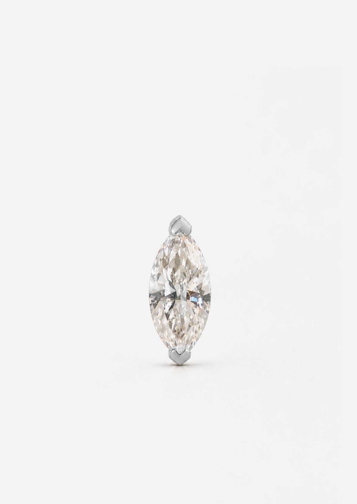 6mm Marquise Diamond Threaded Flat Back Earring
