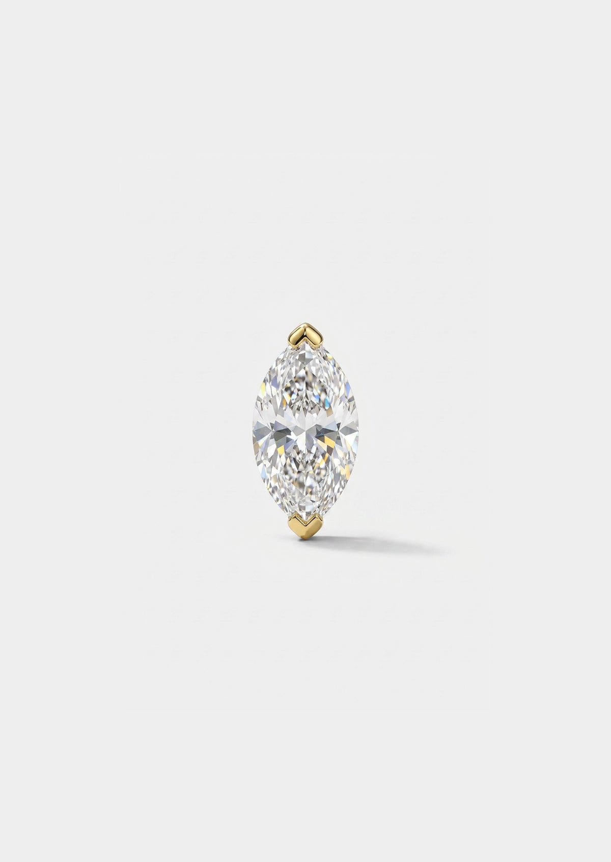 6mm Marquise Diamond Threaded Flat Back Earring