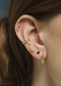 Alligator Threaded Flat Back Earring