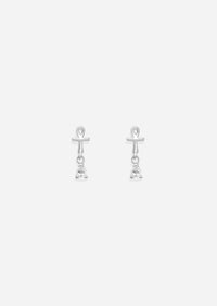 Ankh Drop Threaded Flat Back Earring | Single