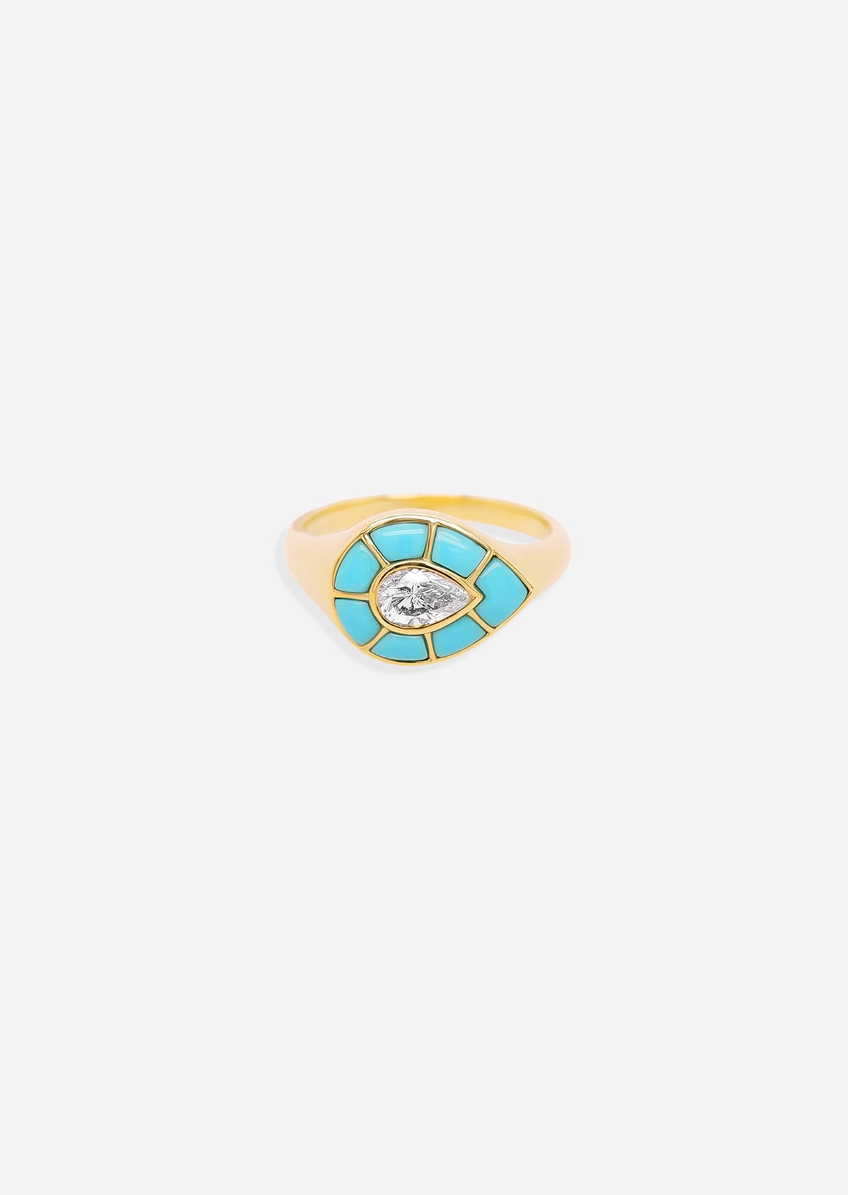 Ankh Inlay Ring - Diamond