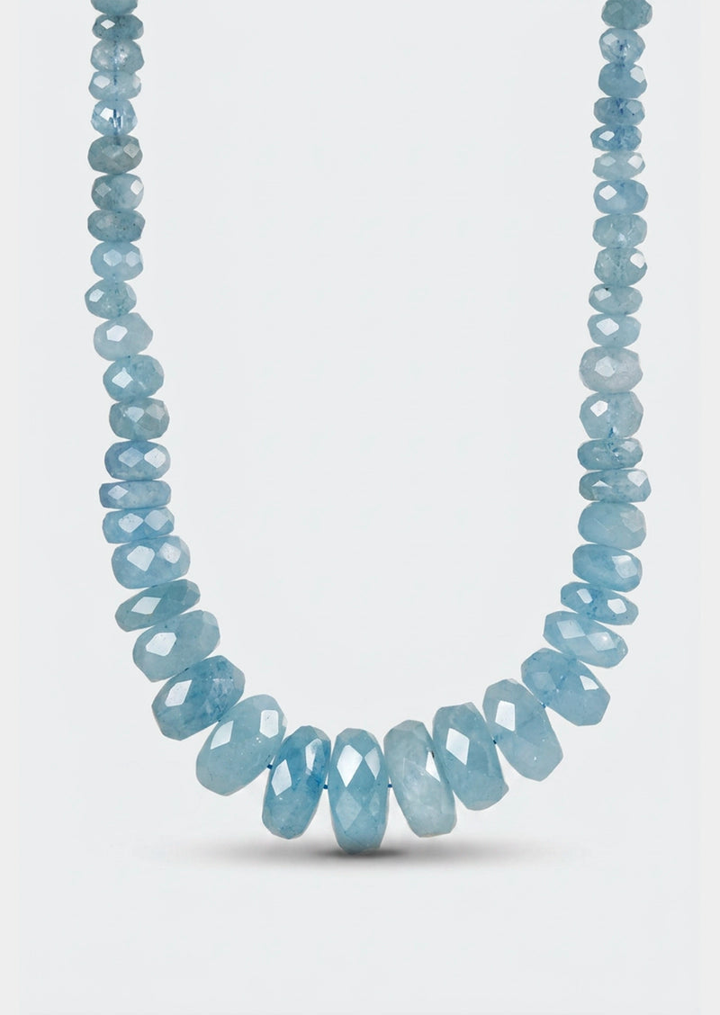 Aquamarine Heishi Necklace