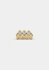 Aquarius Threaded Flat Back Earring