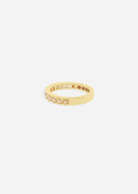 Asscher Half Bezel Yellow Diamond Ring
