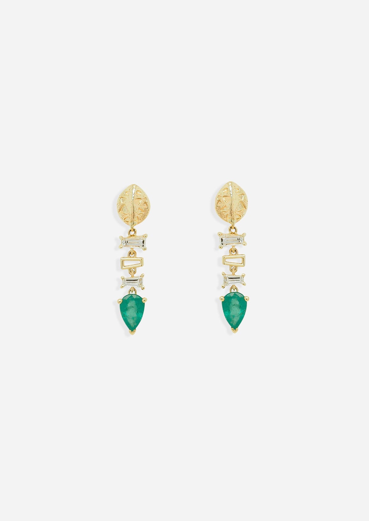 Backbone Baguette Earrings