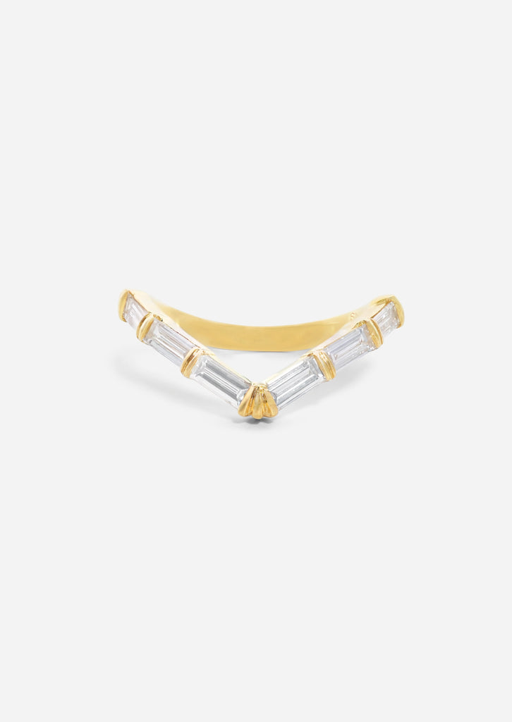 Baguette V Ring