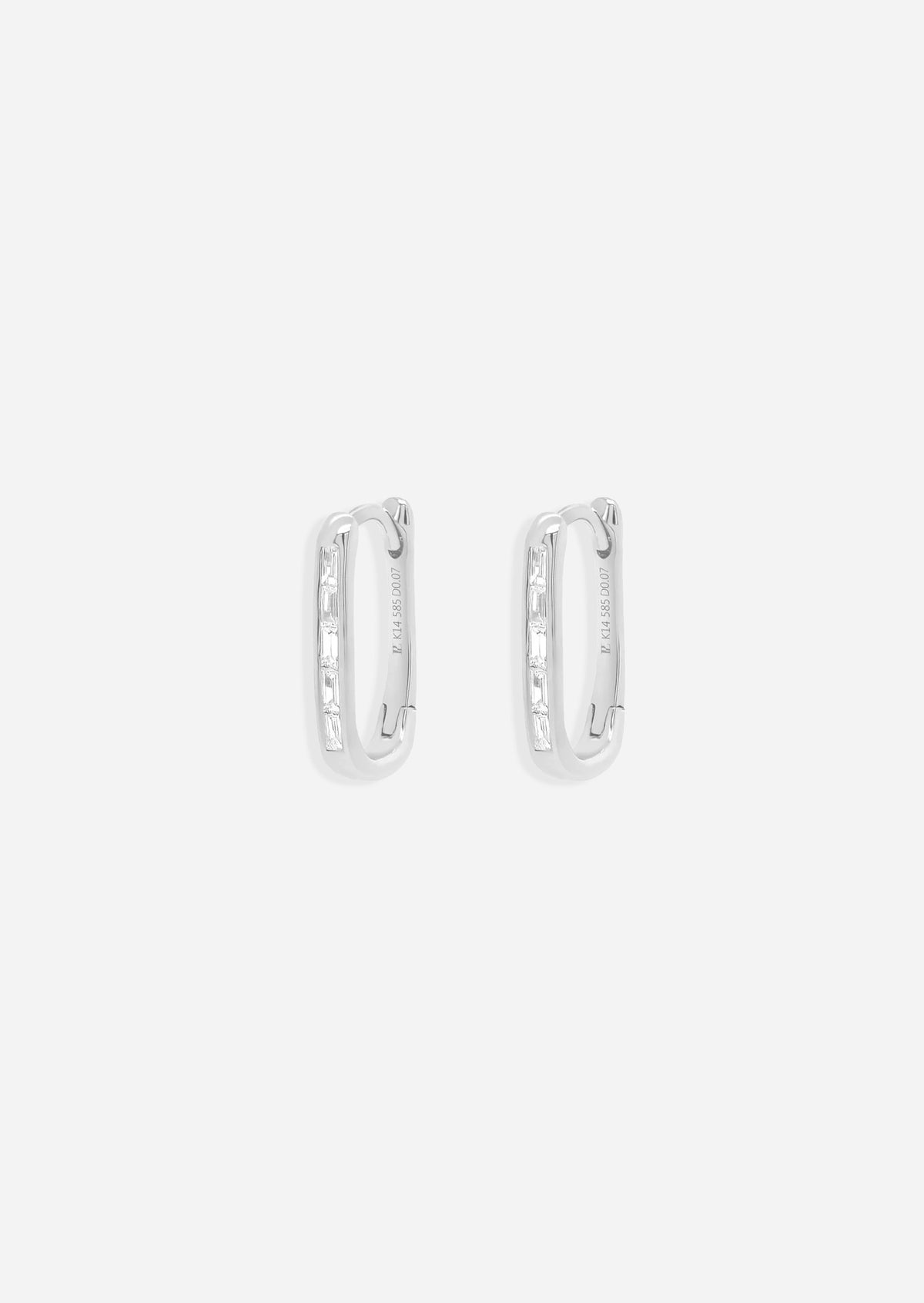 Diamond Oval Lock Hoop | Single