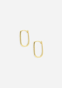 Diamond Oval Lock Hoop | Single