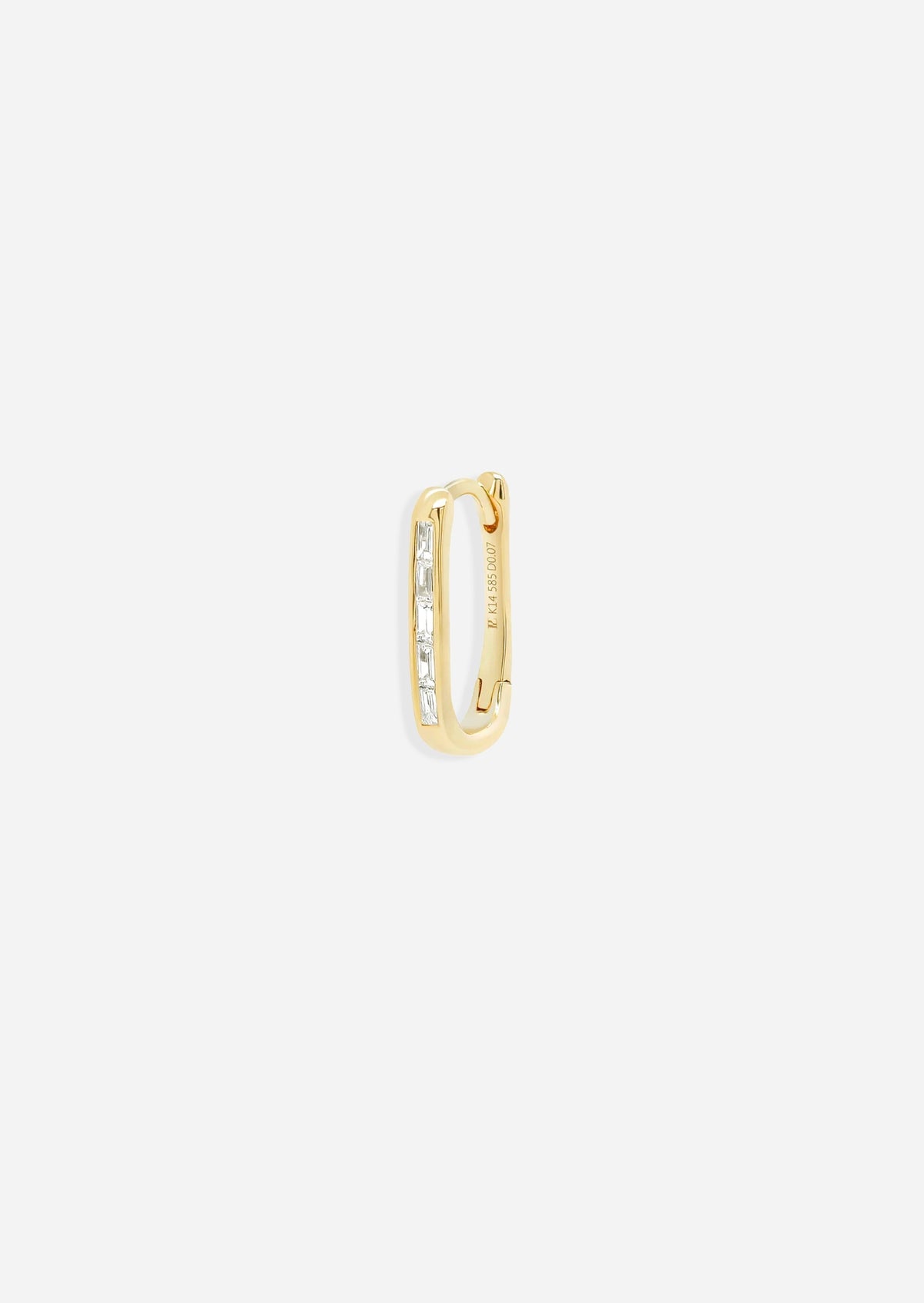 Diamond Oval Lock Hoop | Single