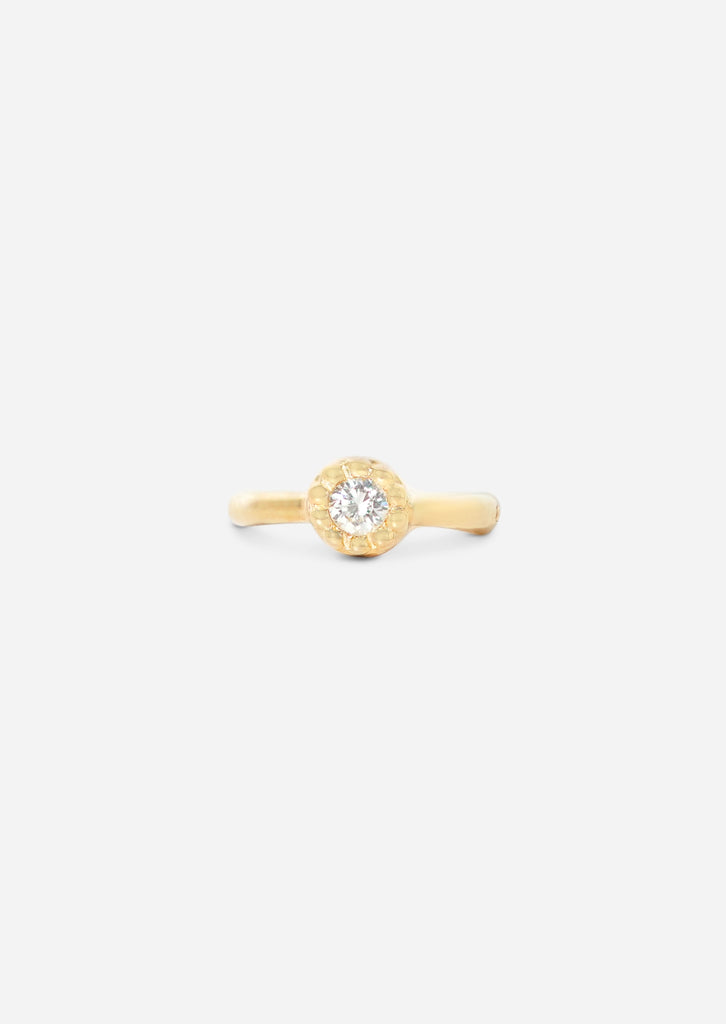Bezel Set Diamond Clicker Hoop