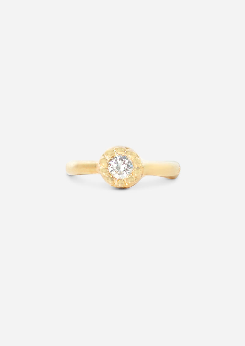 Bezel Set Diamond Clicker Hoop