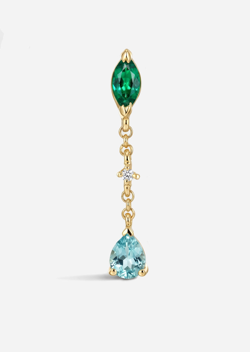 Blue Tear Earring