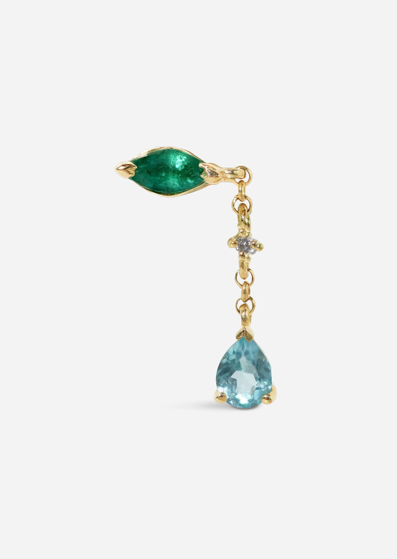 Blue Tear Earring