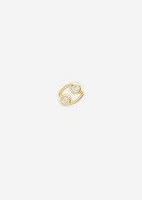Cancer Threaded Flat Back Earring