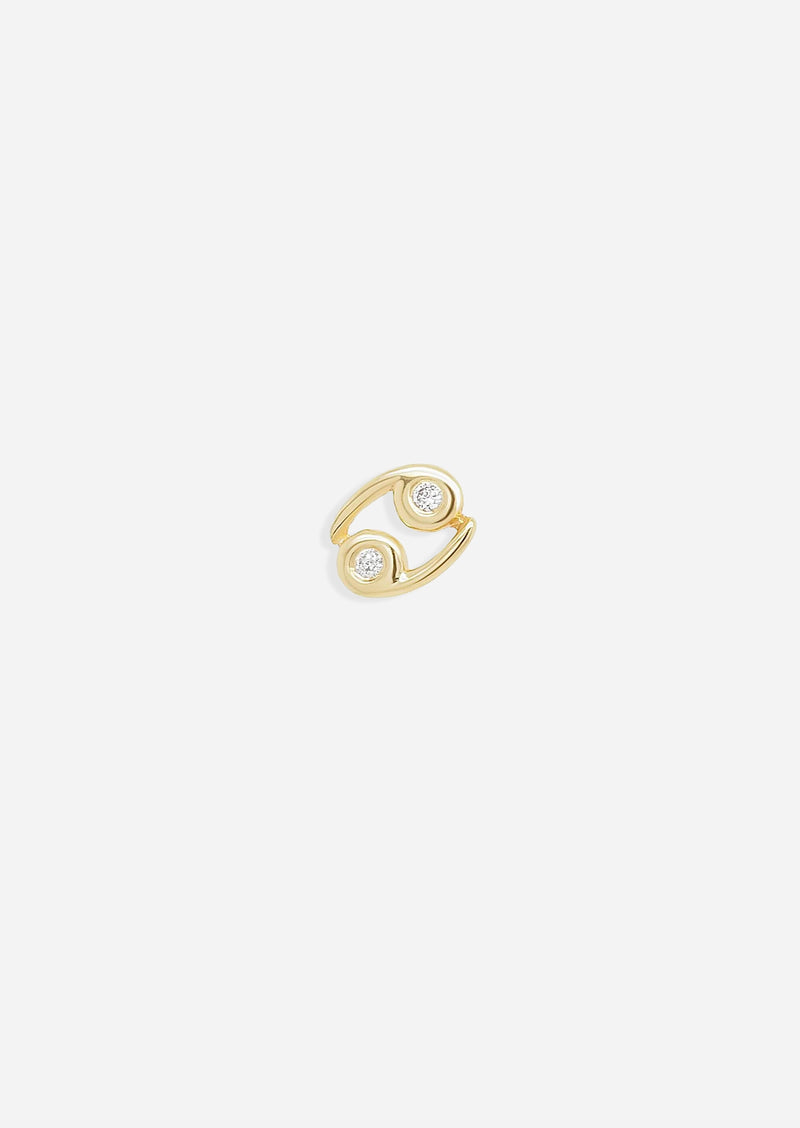 Cancer Threaded Flat Back Earring