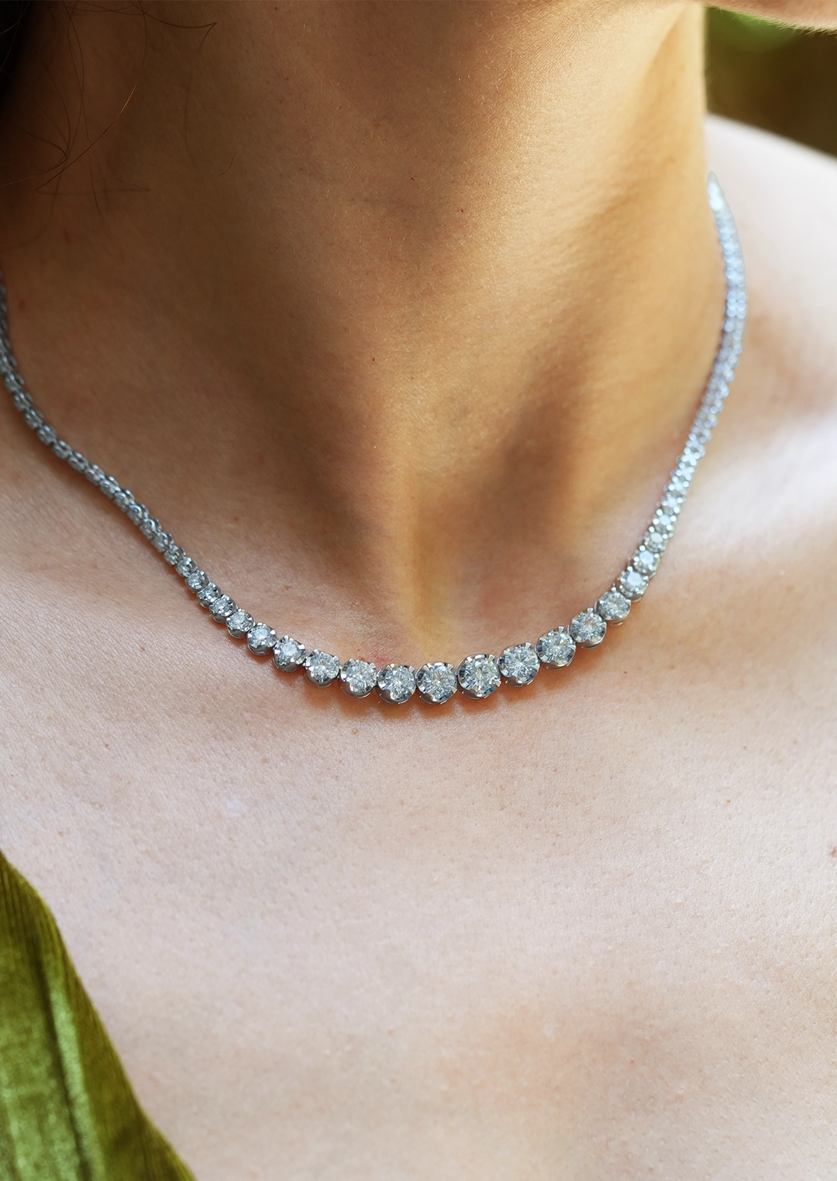 Crown Tennis Necklace