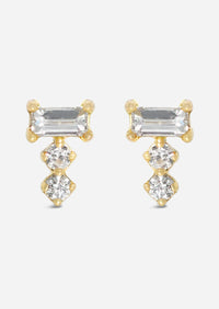Diamond Bar Drop Stud Earring