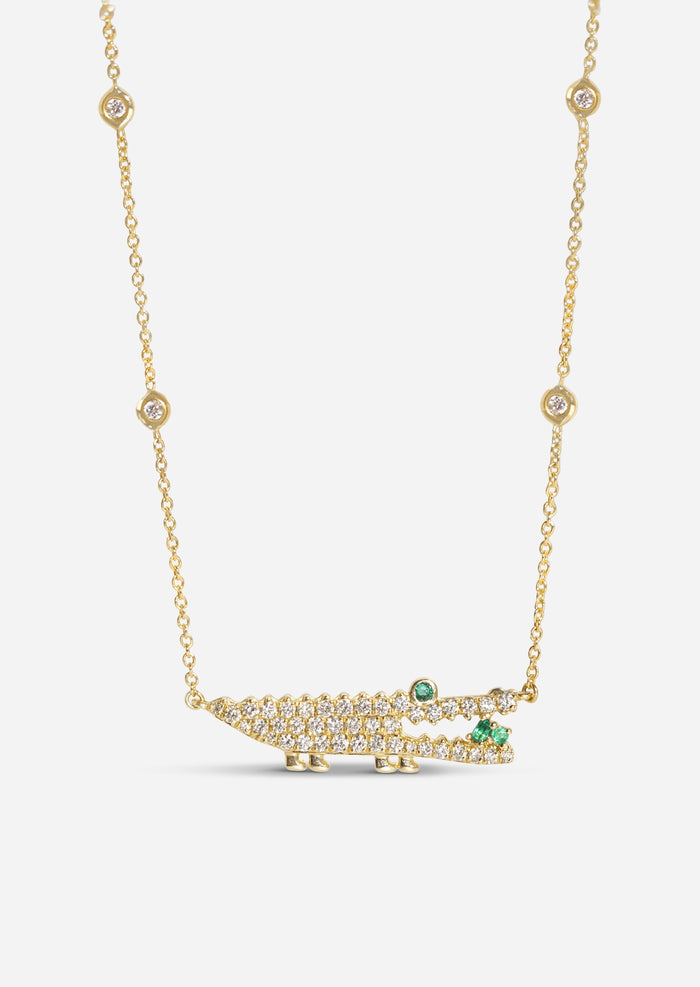 Diamond Gator Necklace