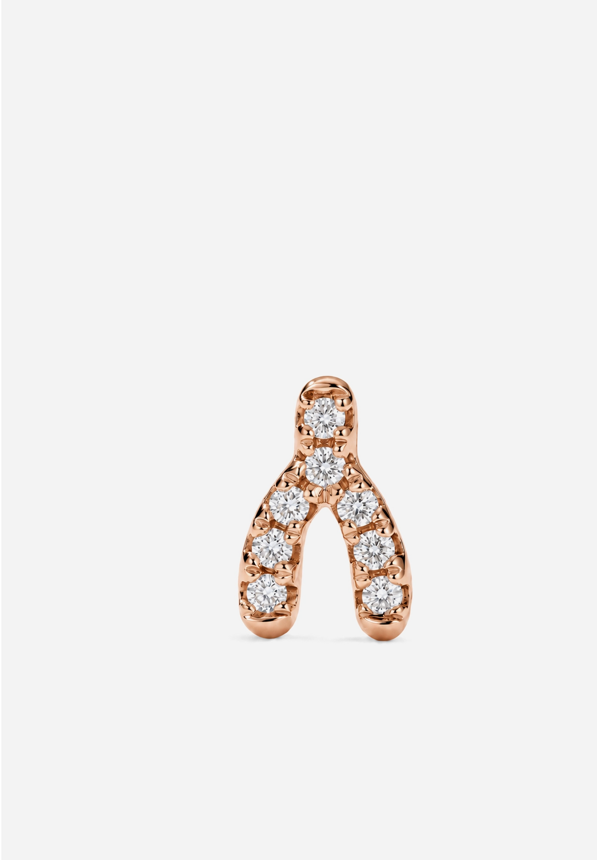 Wishbone Threaded Flat Back Earring
