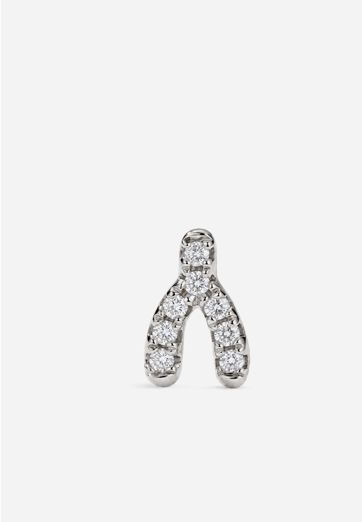 Wishbone Threaded Flat Back Earring