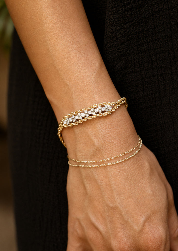 Diamond Rope ID Bracelet