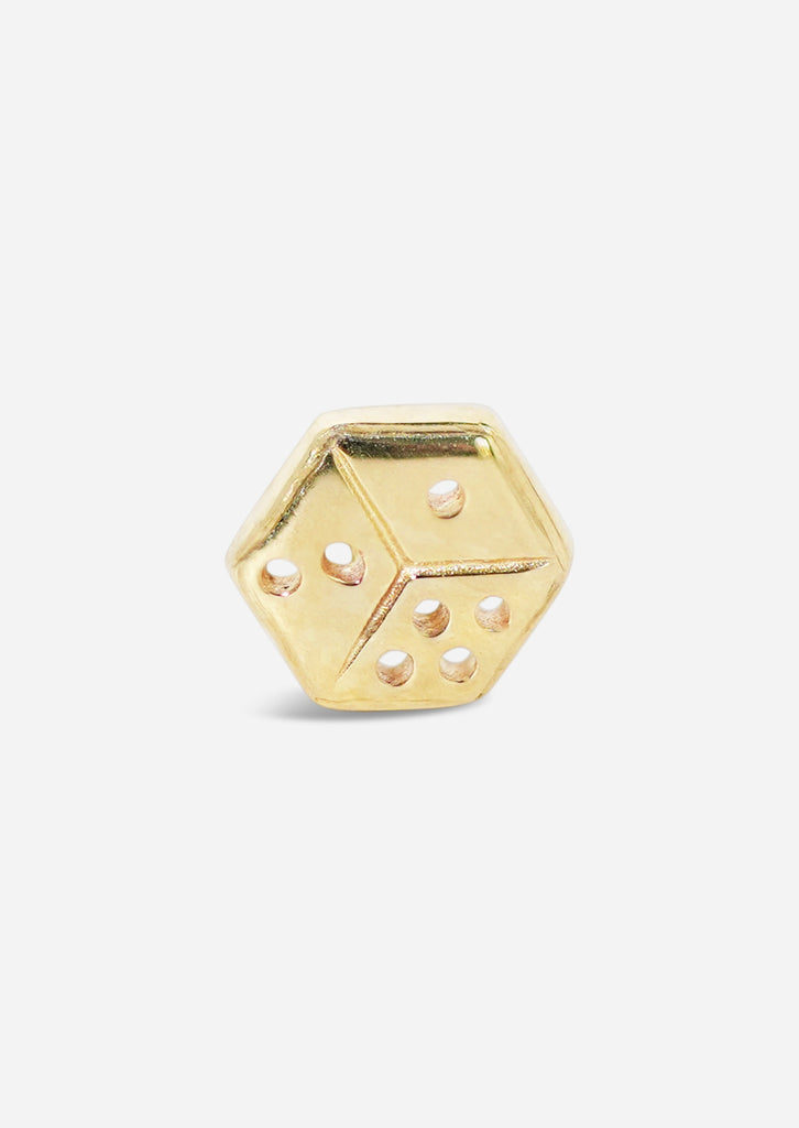 Fortuna Threaded Flat Back Earring