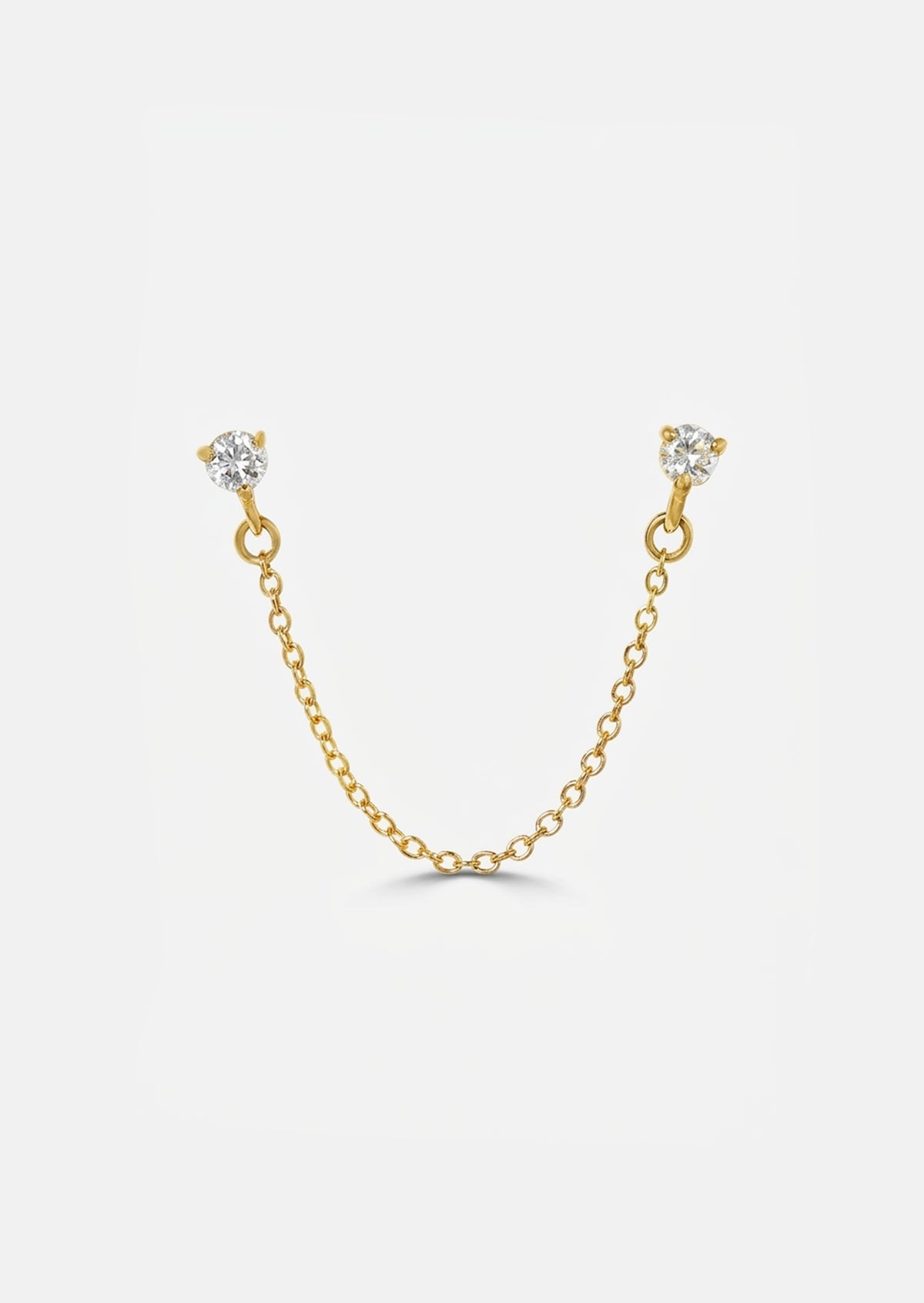 Double Diamond Chain Earring