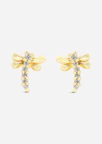 Dragonfly Threaded Flat Back Earring | Single