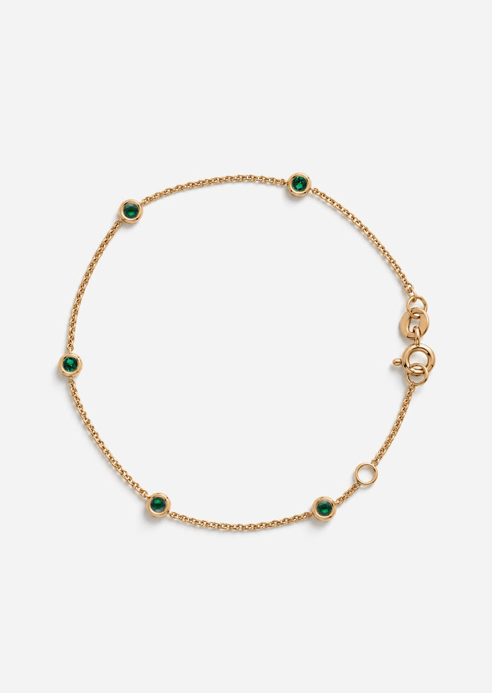 Sacred 5 Emerald Station Bracelet