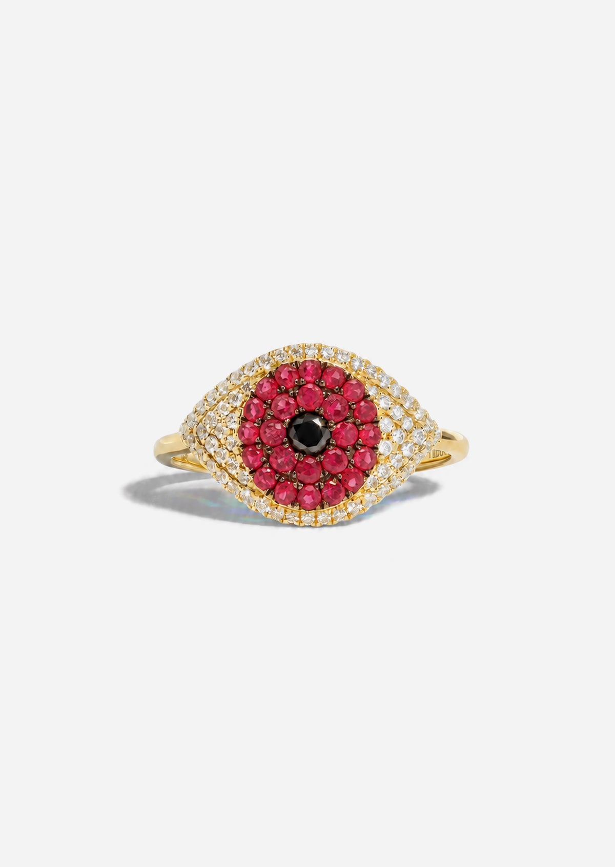 Evil Eye Protector Ring - Ruby
