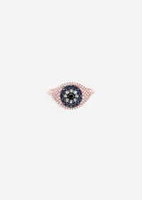 Evil Eye Protector Ring - Sapphire + Topaz