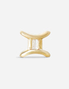 Gemini Threaded Flat Back Earring