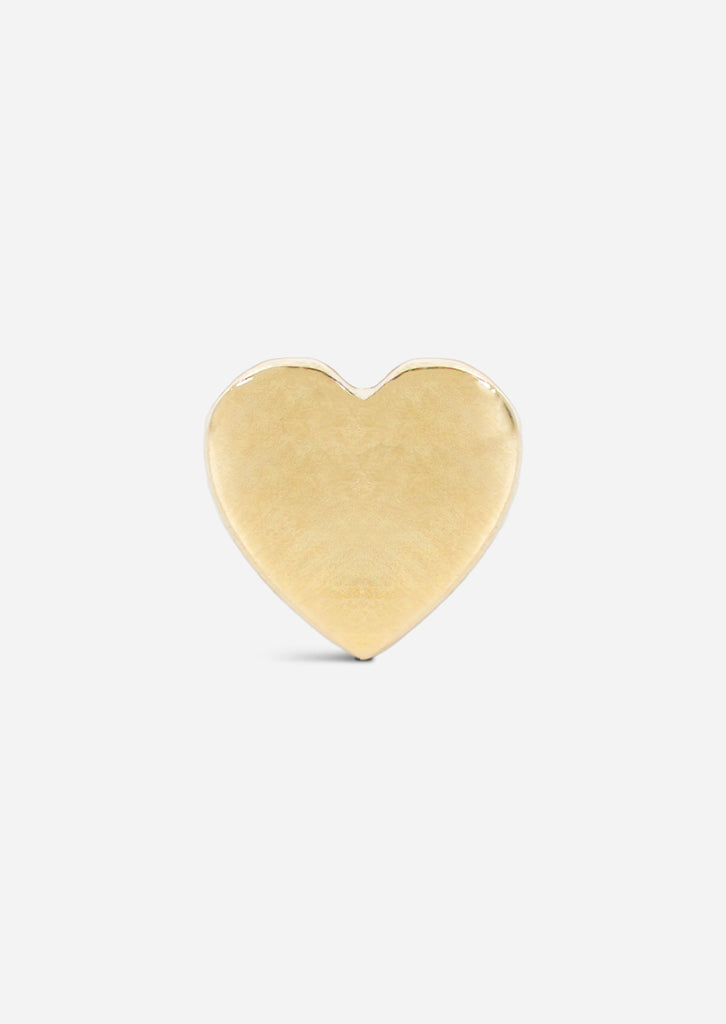 Mini Gold Heart Threaded Flat Back Earring
