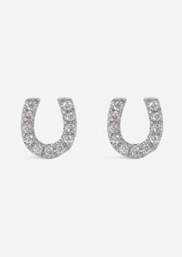Horseshoe Threaded Flat Back Earring | Single