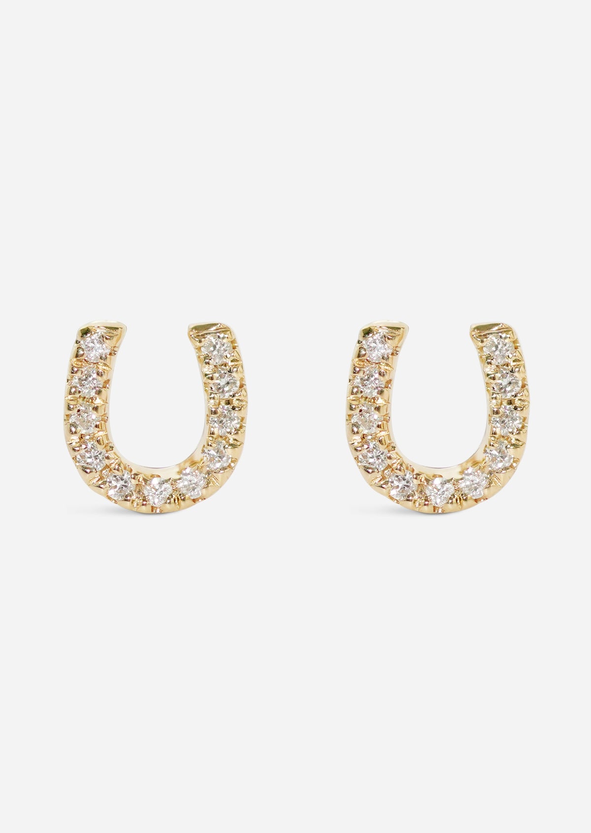 Horseshoe Threaded Flat Back Earring | Single