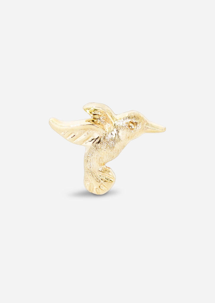 Hummingbird Threaded Flat Back Earring