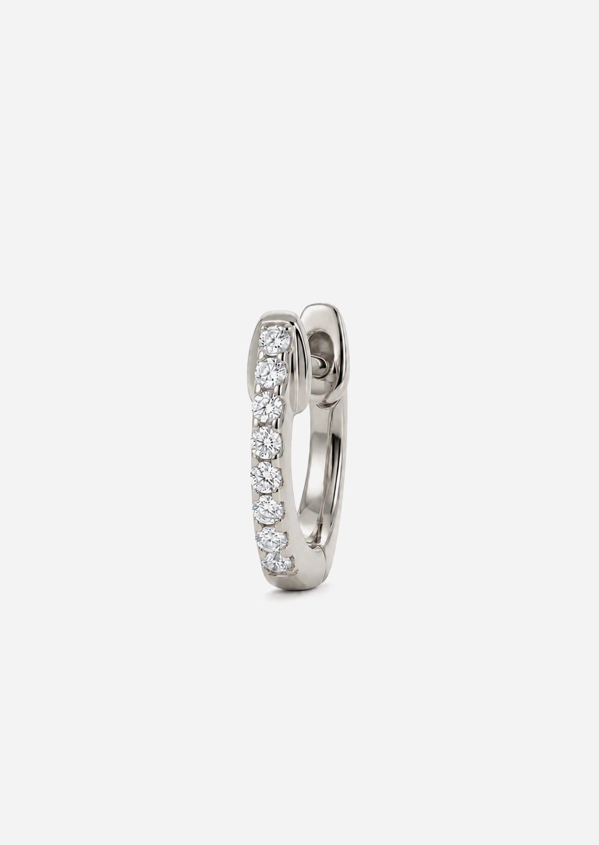 Large Diamond Huggie Hoop