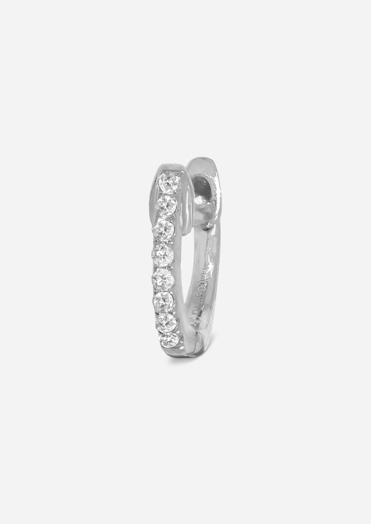 Large Diamond Huggie Hoop