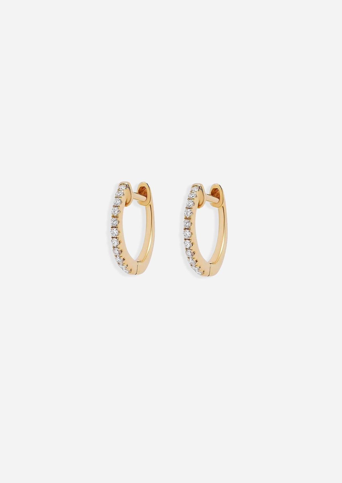Large Diamond Huggie Hoop | Single