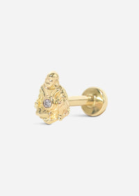 Laughing Buddha Threaded Flat Back Earring | Single