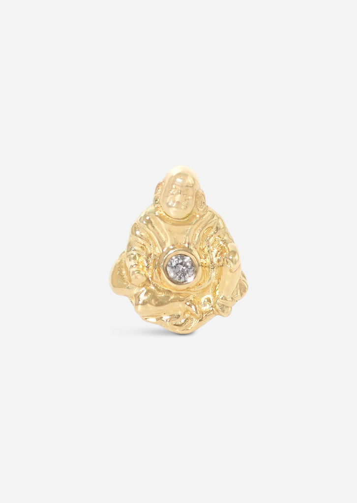 Laughing Buddha Threaded Flat Back Earring